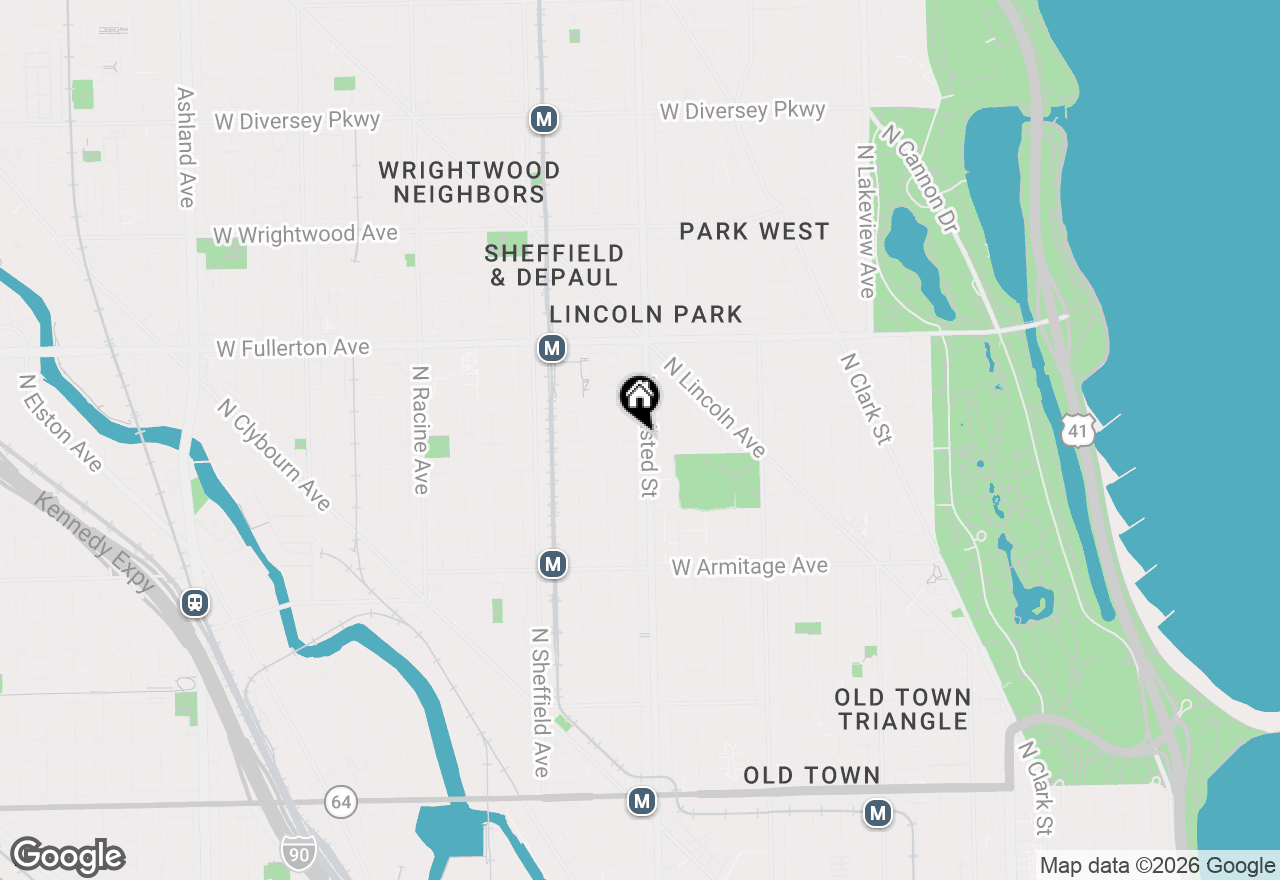 Map of 2212 N Halsted Street #1, Chicago, IL 60614