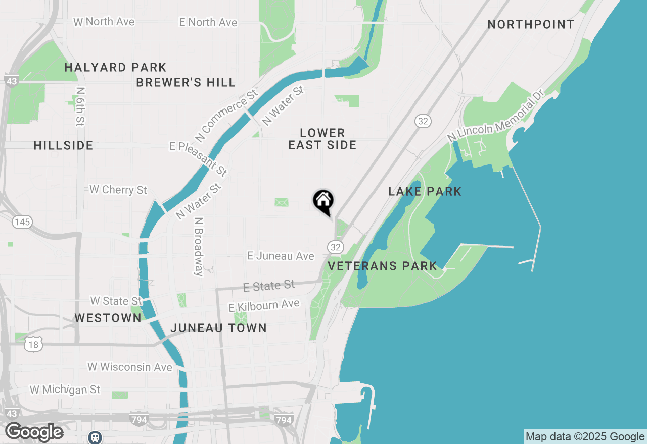 Map of 1051 E Ogden Ave, Milwaukee, WI 53202