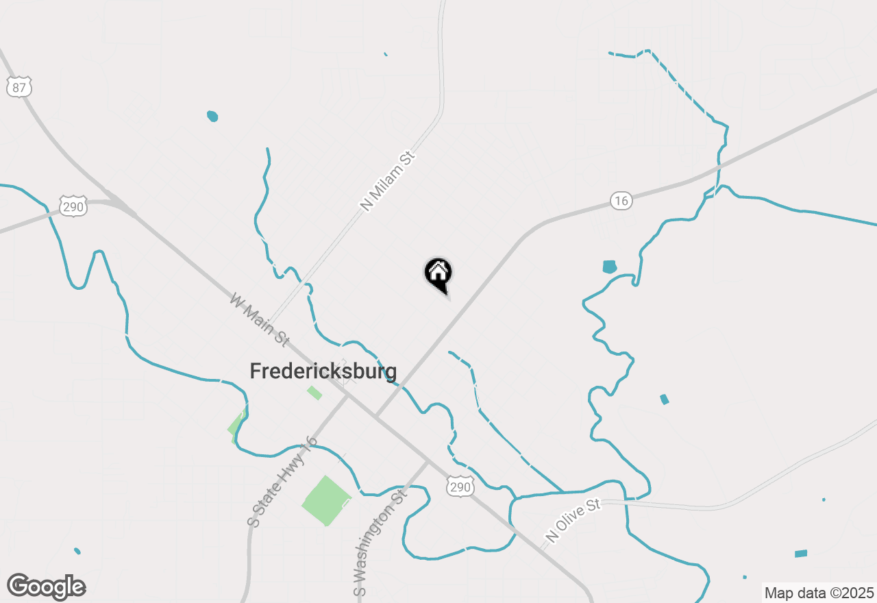 Map of 611 N Adams St, Fredericksburg, TX 78624