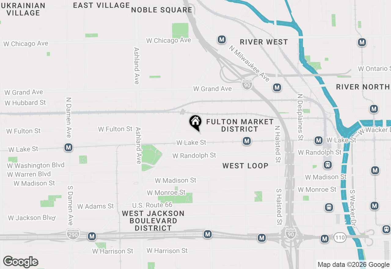 Map of 224 N Elizabeth Street #T2-21B, Chicago, IL 60607