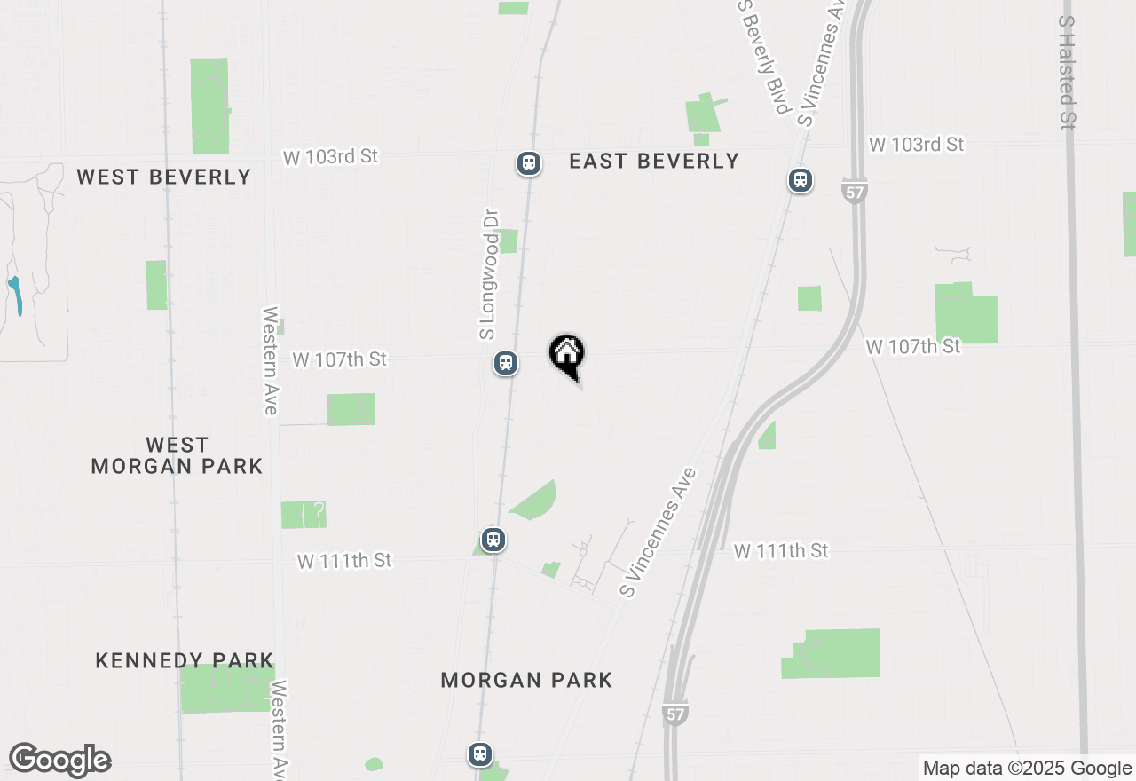 Map of 10744 S Wood Street, Chicago, IL 60643