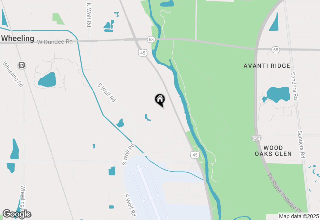 Map of 445 Prestwick Lane, Wheeling, IL 60090