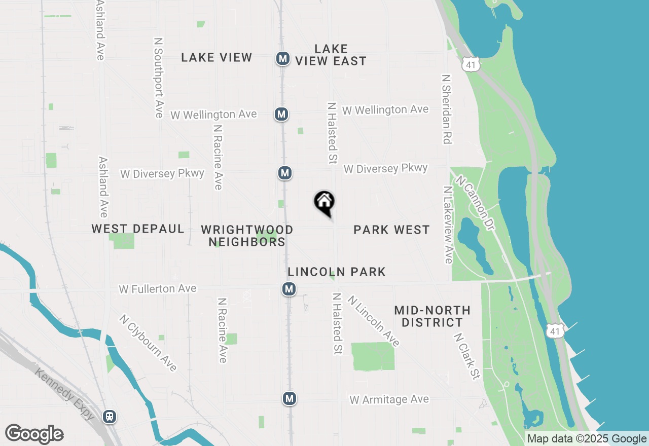 Map of 820 W Wrightwood Avenue, Chicago, IL 60614