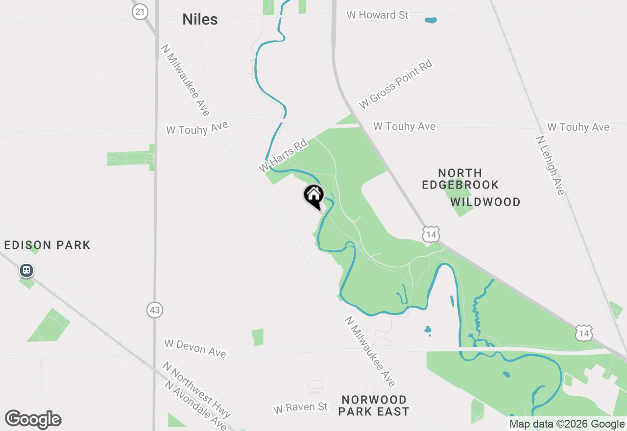 Map of 6807 N Milwaukee Avenue #103, Niles, IL 60714