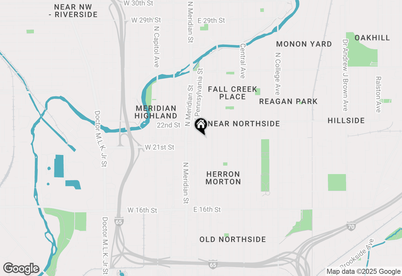 Map of 2132 N Talbott Street, Indianapolis, IN 46202