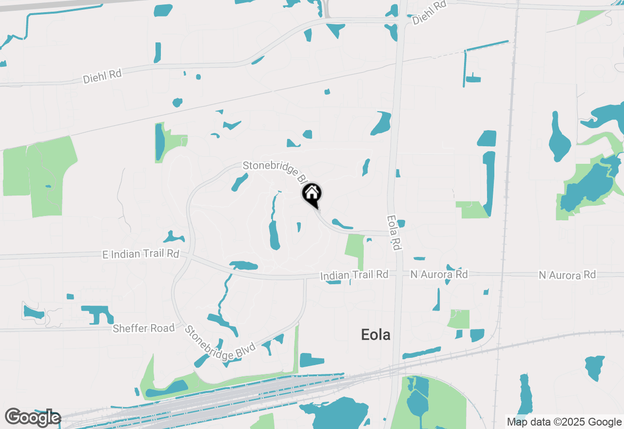 Map of 1395 Cranbrook Circle, Aurora, IL 60502