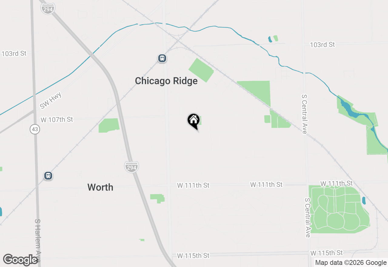 Map of 10801 Oak Avenue, Chicago Ridge, IL 60415