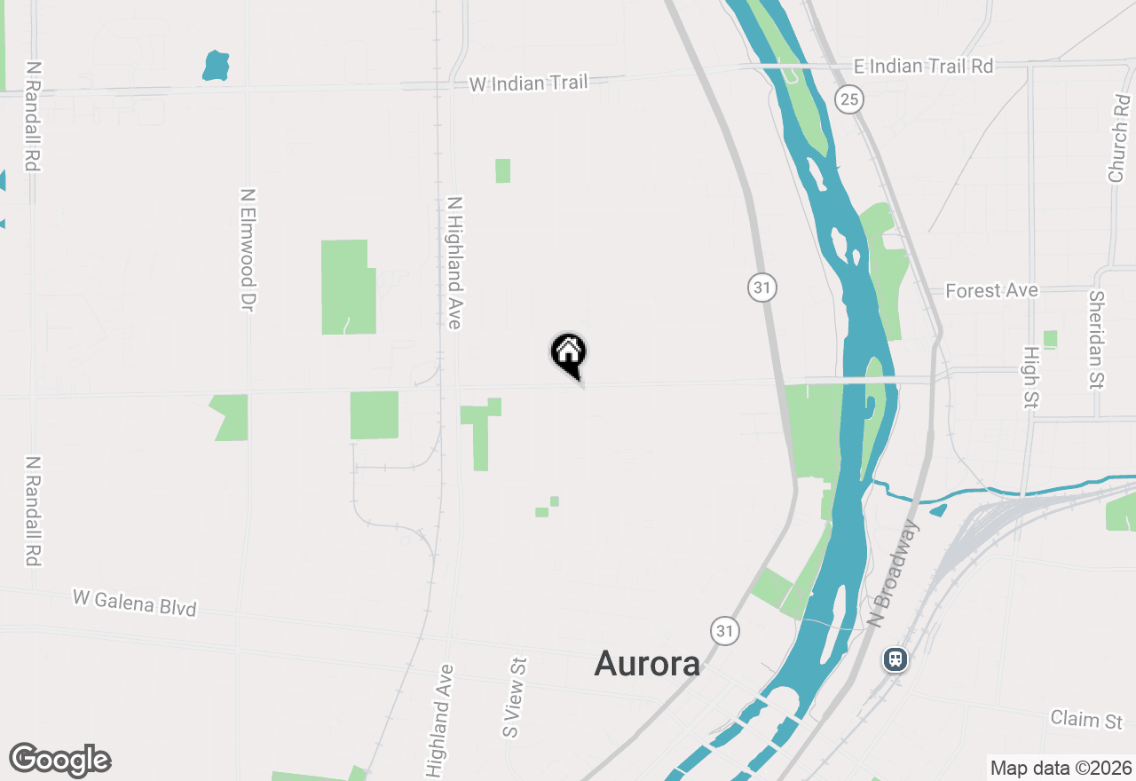 Map of 418 W Illinois Avenue, Aurora, IL 60506