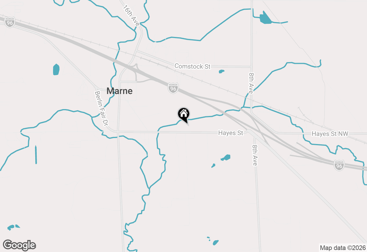 Map of 1213 Hayes Street Nw, Marne, MI 49435