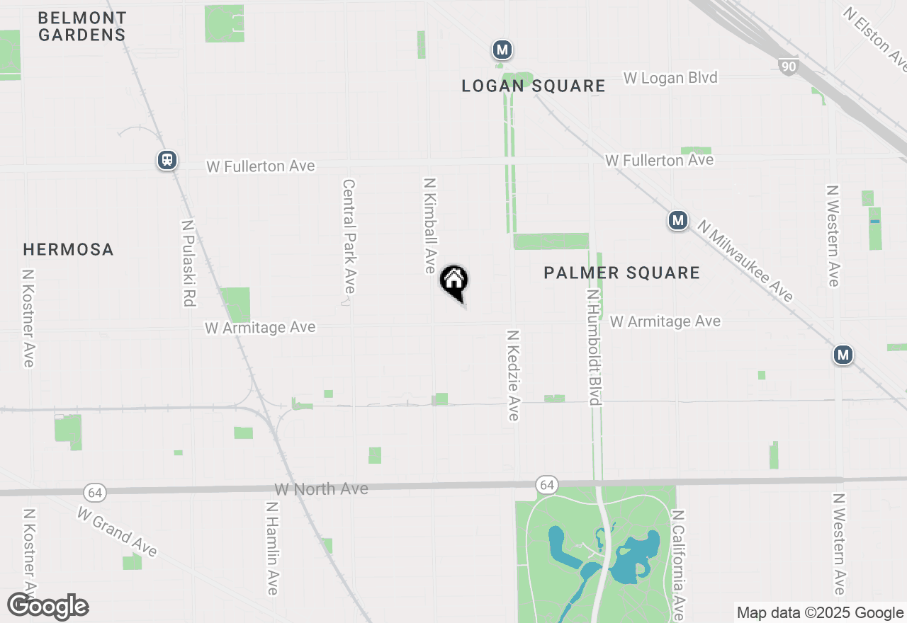 Map of 2016 N Spaulding Avenue #2W, Chicago, IL 60647