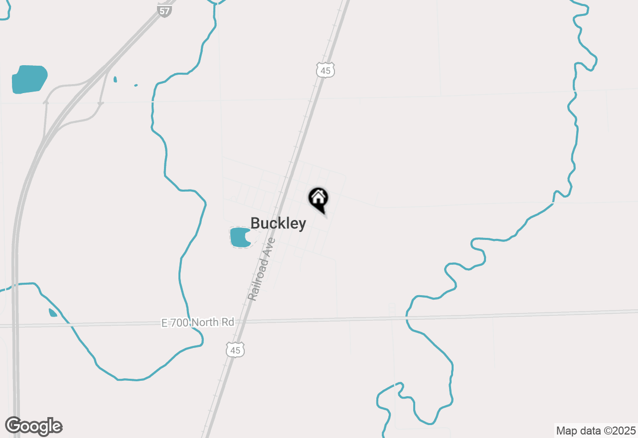 Map of 102 S Walnut Street, Buckley, IL 60918