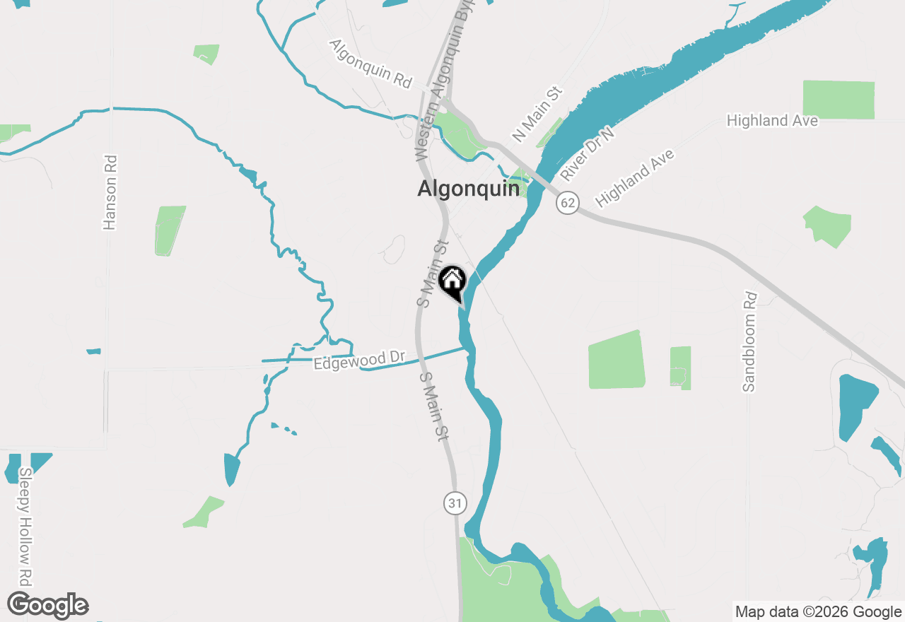 Map of 3 Center Street, Algonquin, IL 60102