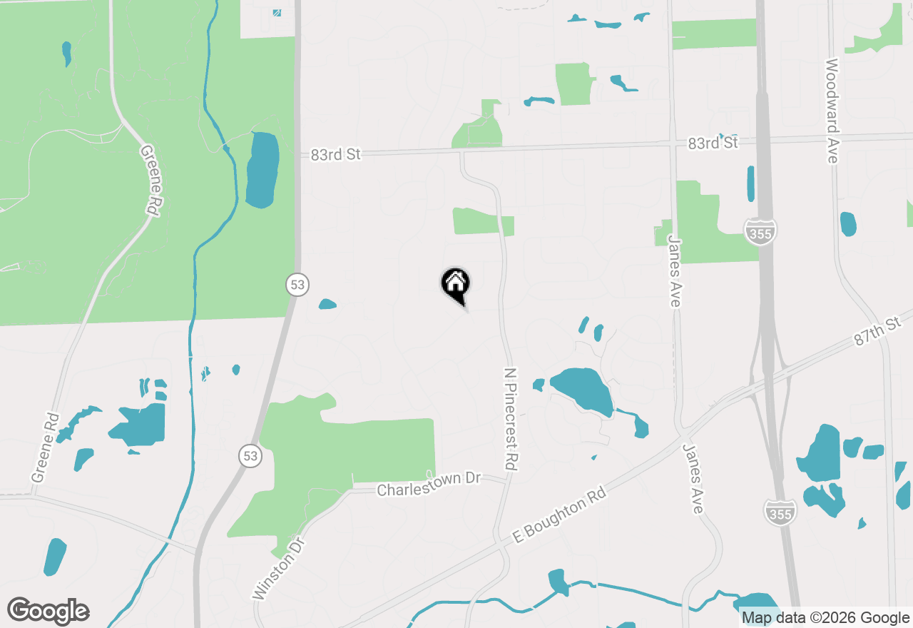 Map of 444 Cambridge Way, Bolingbrook, IL 60440