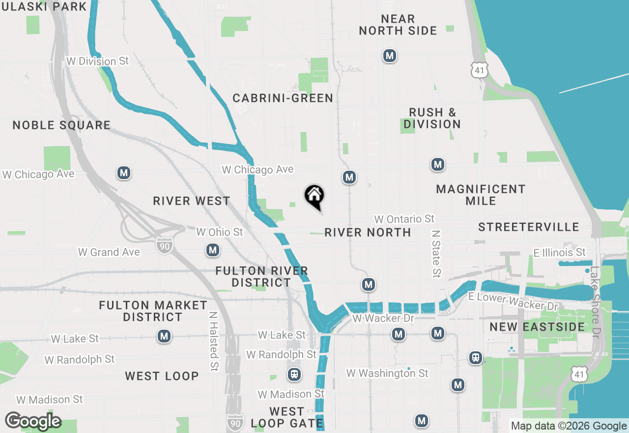 Map of 400 W Ontario Street #1701, Chicago, IL 60654