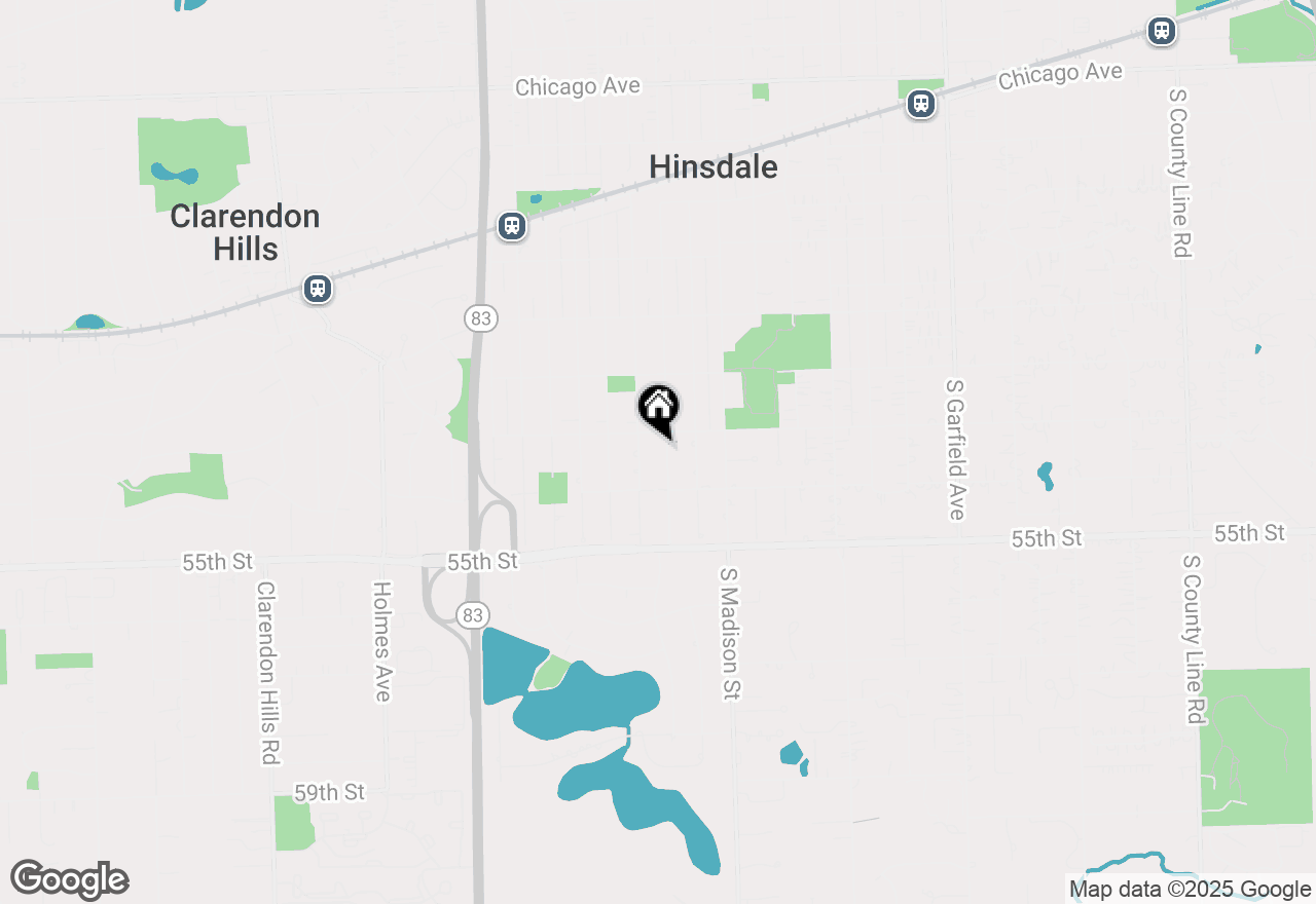 Map of 818 S Monroe Street, Hinsdale, IL 60521