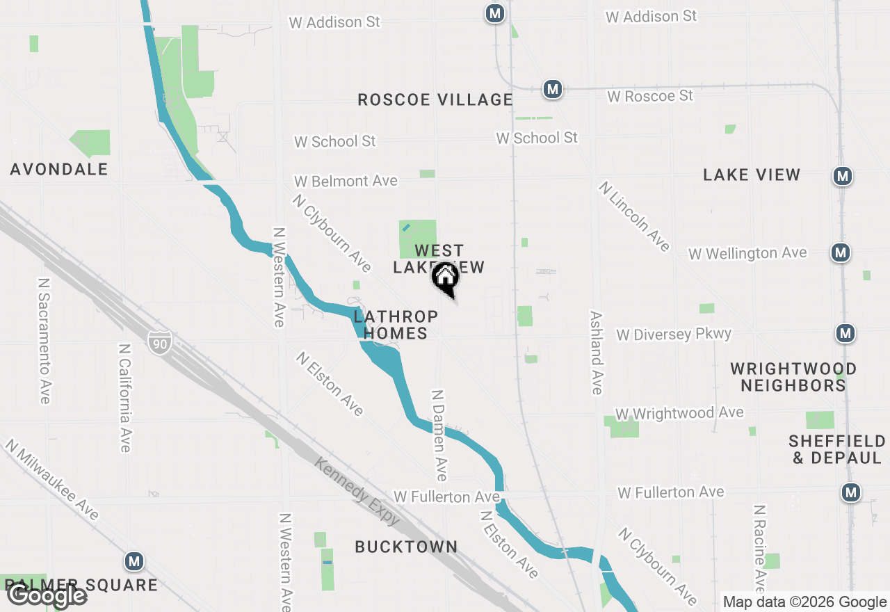 Map of 2849 N Damen Avenue #3, Chicago, IL 60618
