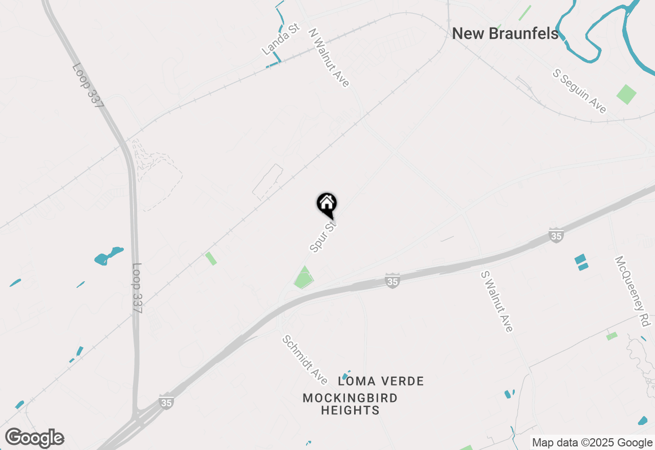 Map of 1836 Spur Street, New Braunfels, TX 78130