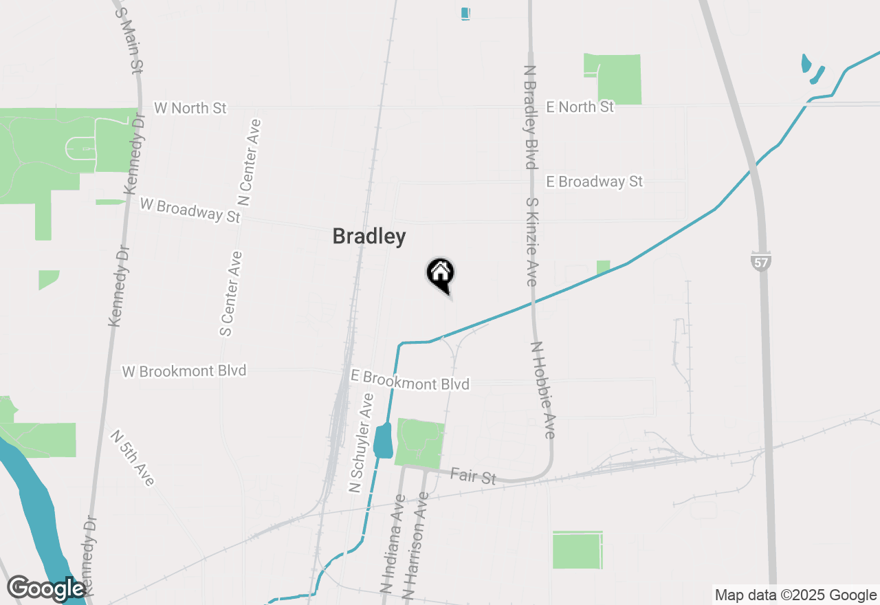 Map of 411 S Fulton Avenue, Bradley, IL 60915