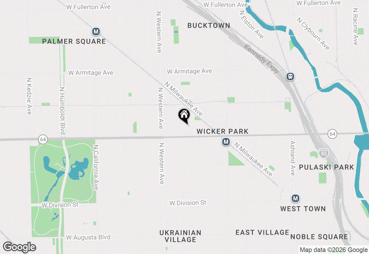 Map of 1636 N Bell Street, Chicago, IL 60647