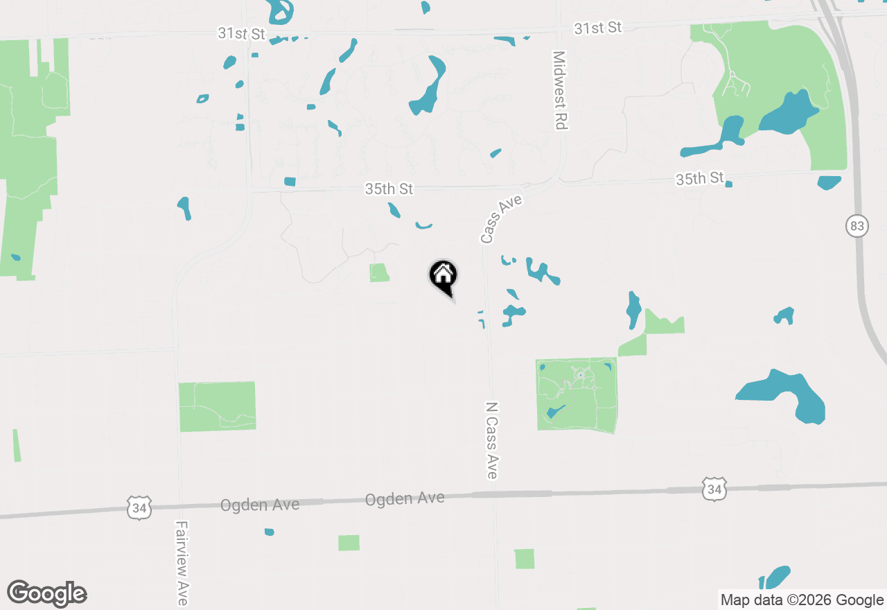 Map of 124 White Birch Lane, Westmont, IL 60559