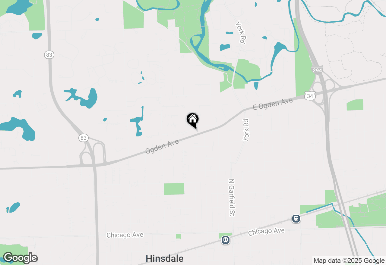 Map of 208 Bonnie Brae Road, Hinsdale, IL 60521