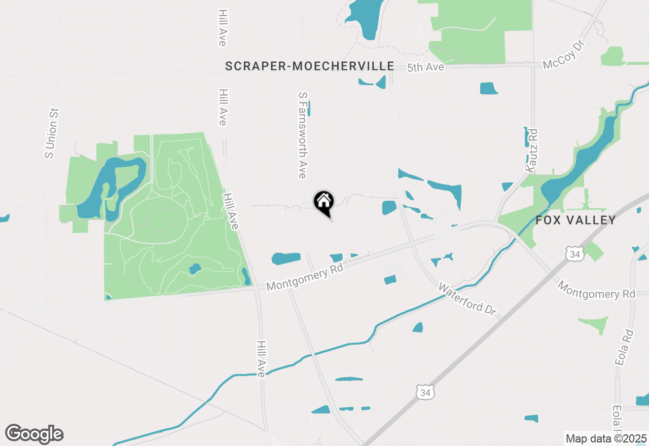 Map of 1597 Plum Tree Lane, Aurora, IL 60504