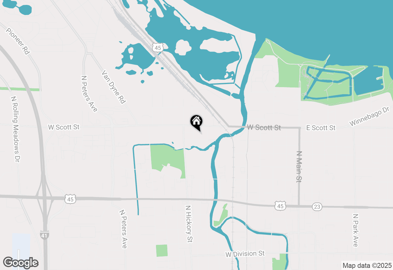 Map of 427 Henry St, Fond Du Lac, WI 54935