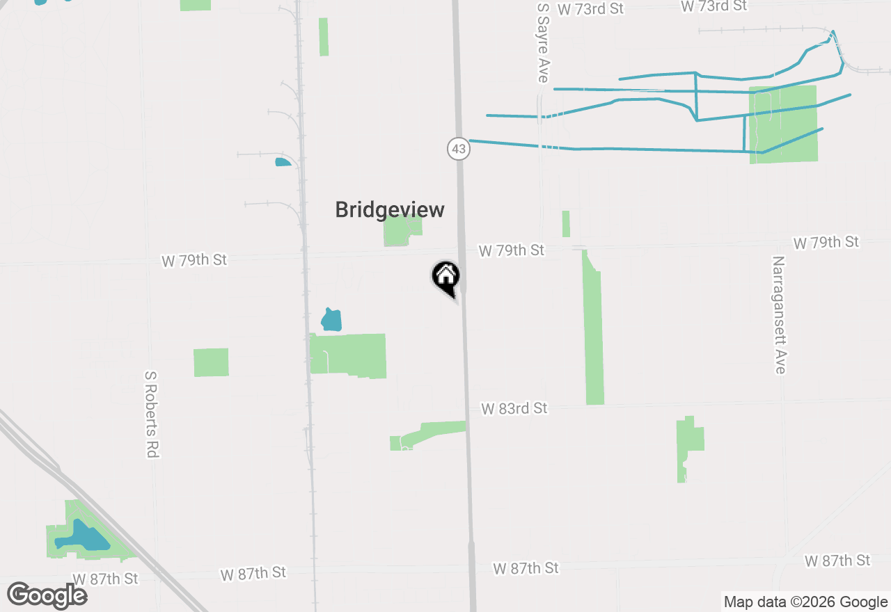 Map of 8011 S Oconto Avenue, Bridgeview, IL 60455