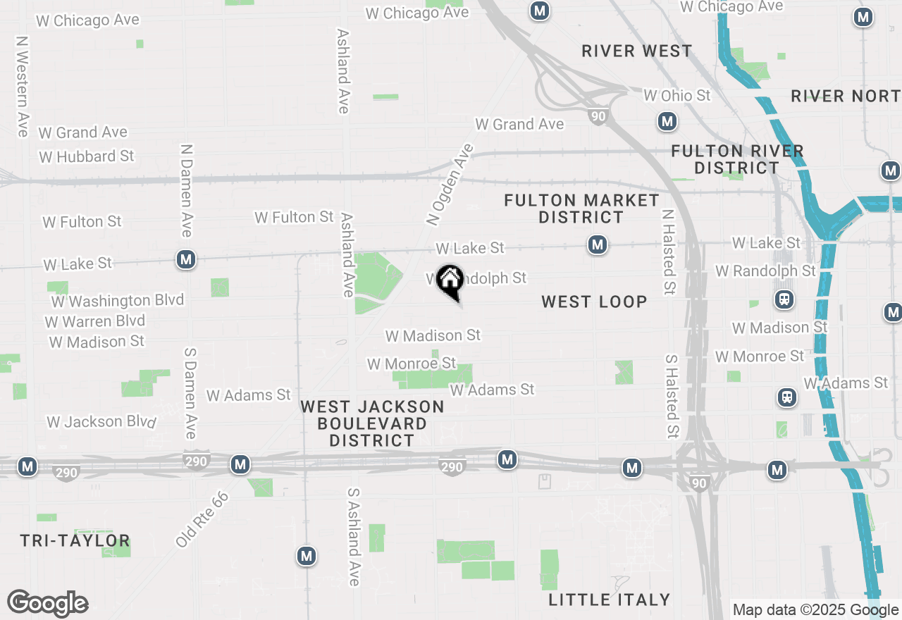 Map of 1327 W Washington Boulevard #5CD, Chicago, IL 60607