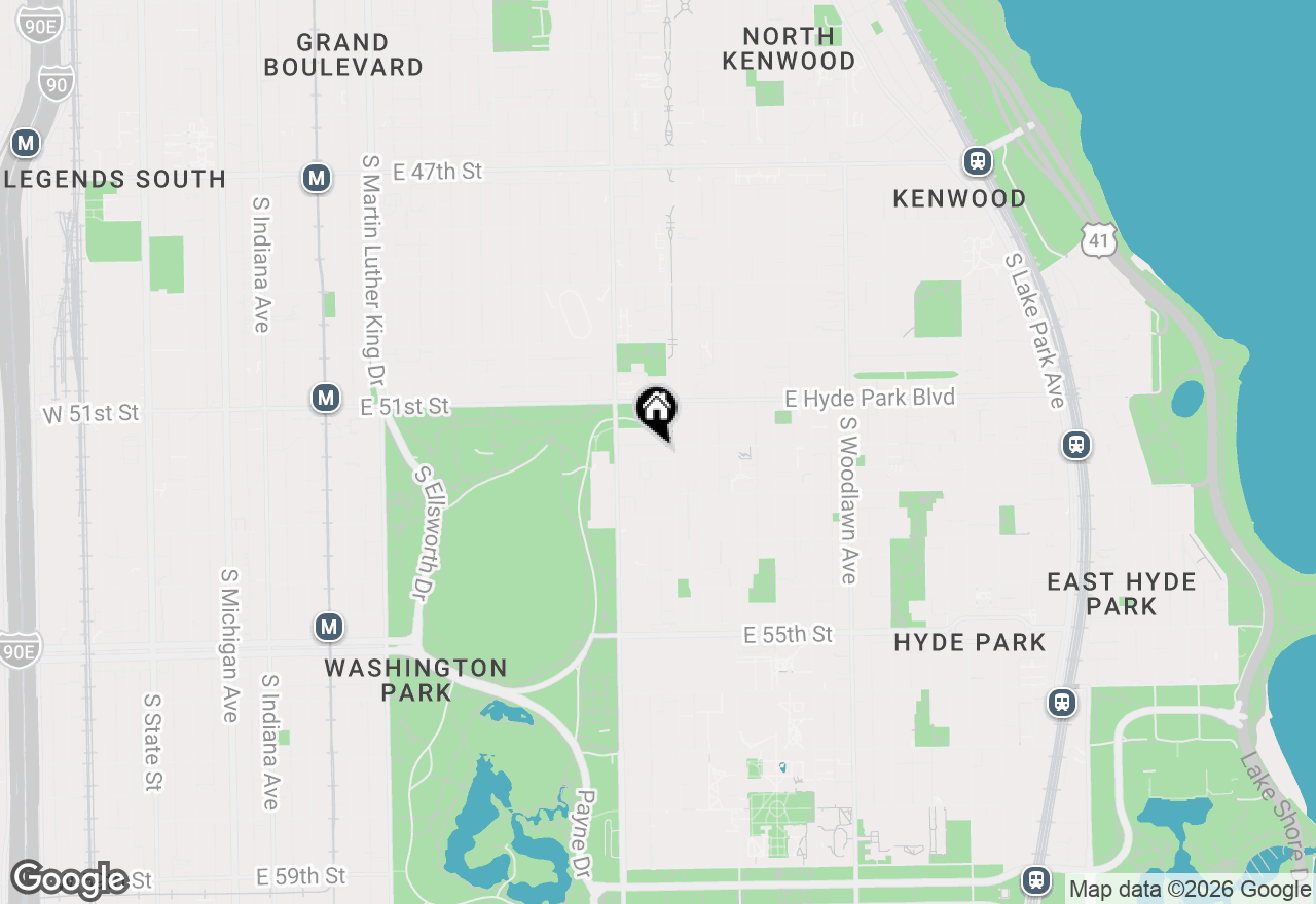 Map of 840 E 52nd Street #1E, Chicago, IL 60615