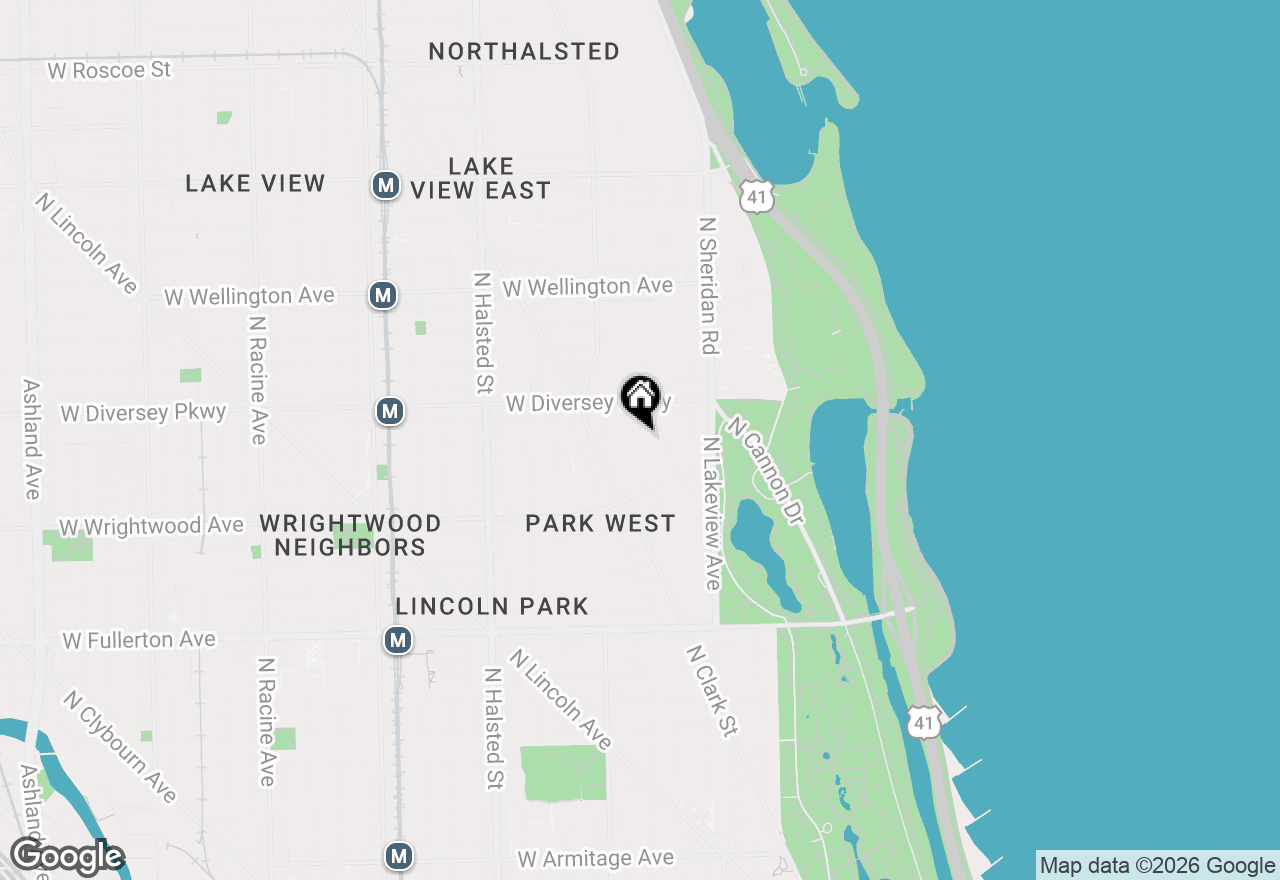 Map of 2736 N Hampden Court #205, Chicago, IL 60614