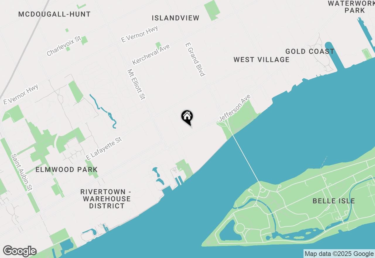 Map of 6533 E Jefferson Avenue #703, Detroit, MI 48207