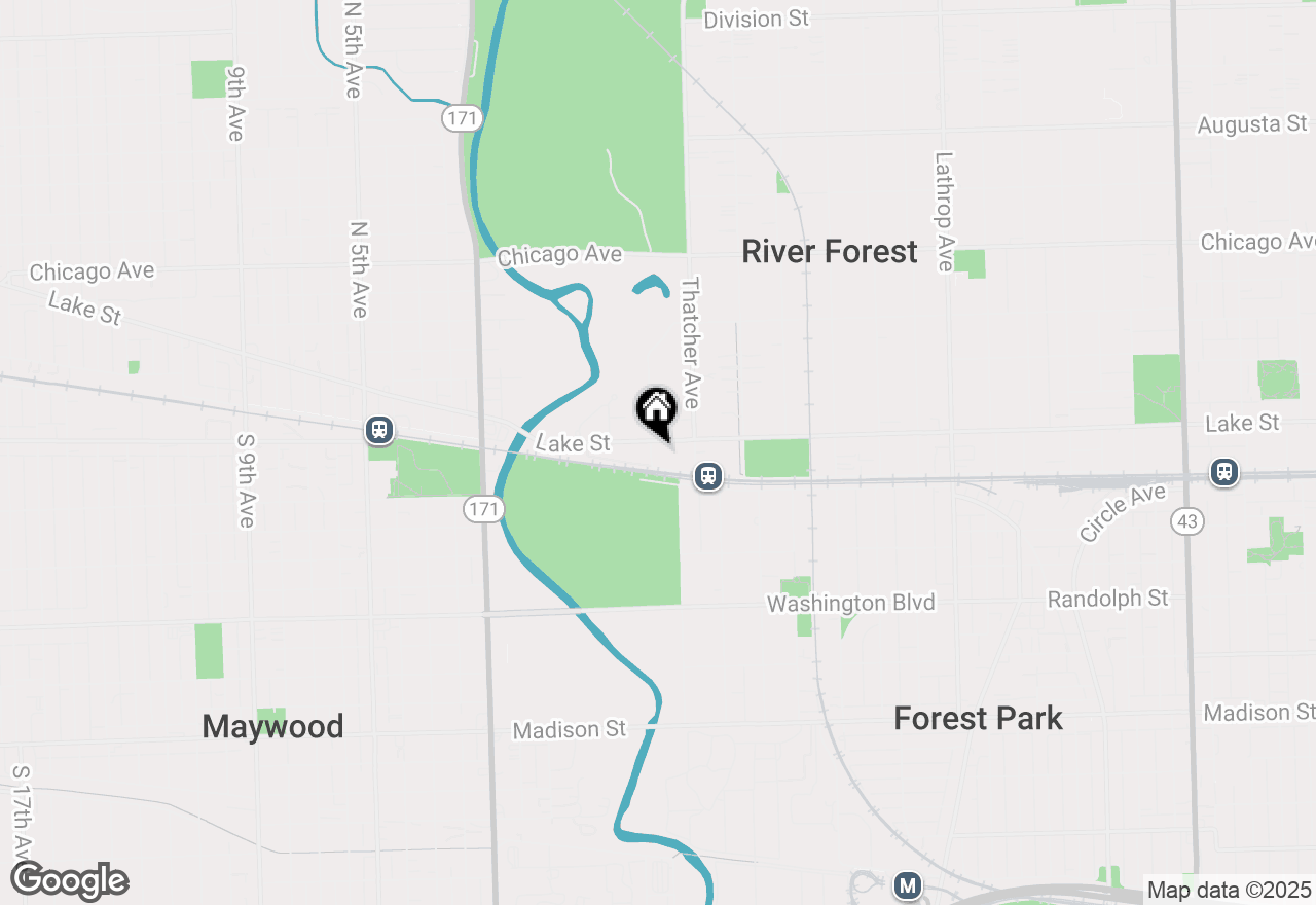 Map of 423 Edgewood Place #2, River Forest, IL 60305