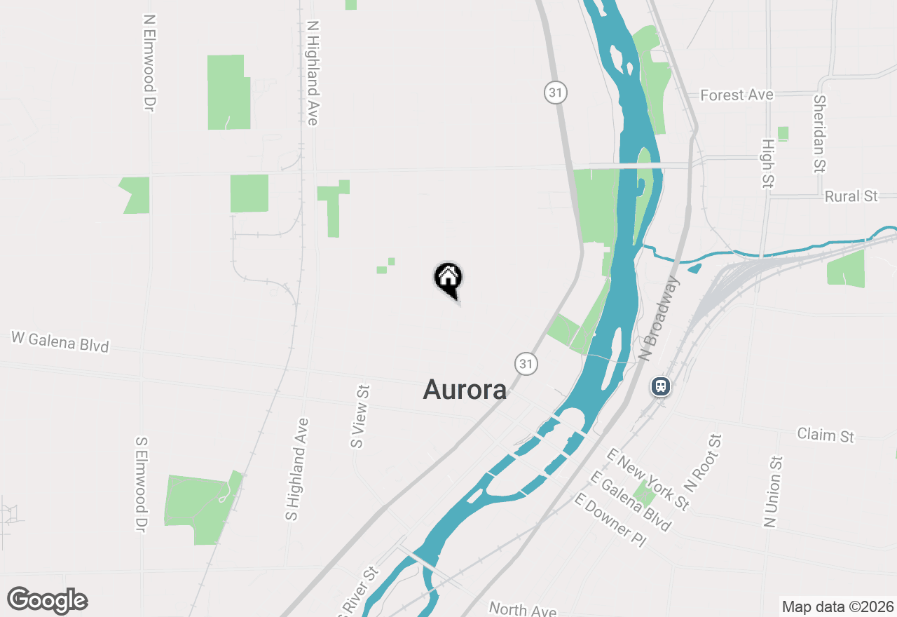 Map of 312 N Locust Street, Aurora, IL 60506