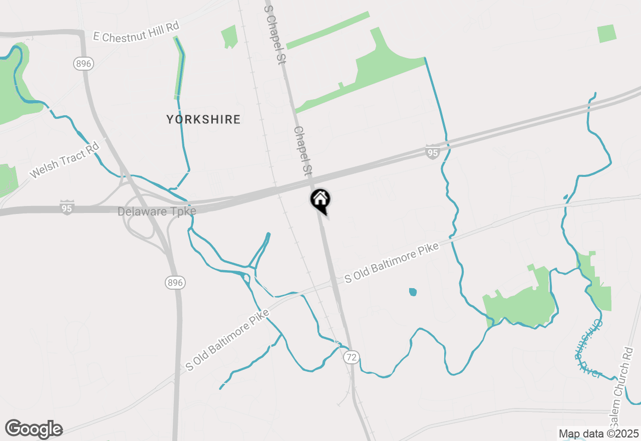 Map of 402 Old South Chapel Street, Newark, DE 19713