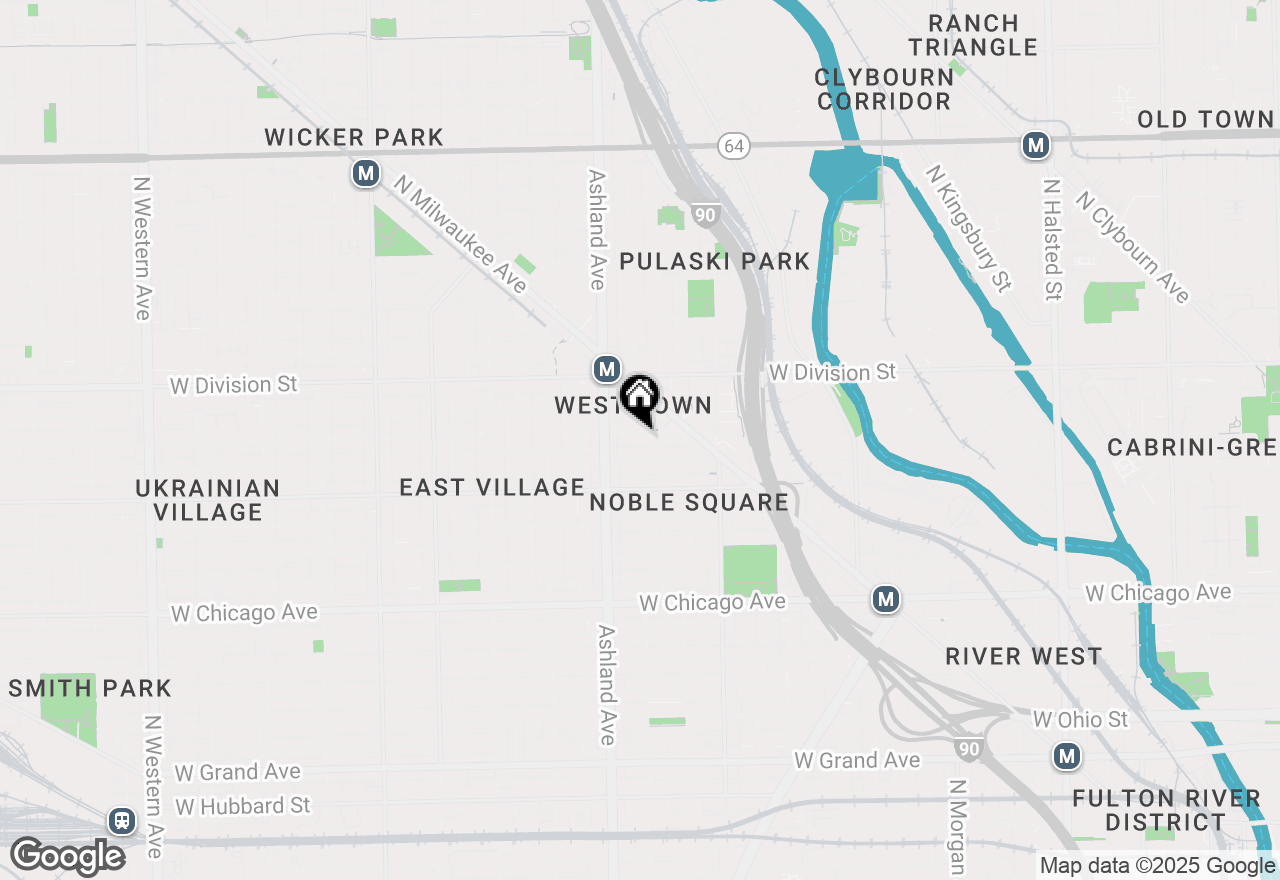 Map of 1523 W Thomas Street #3, Chicago, IL 60642