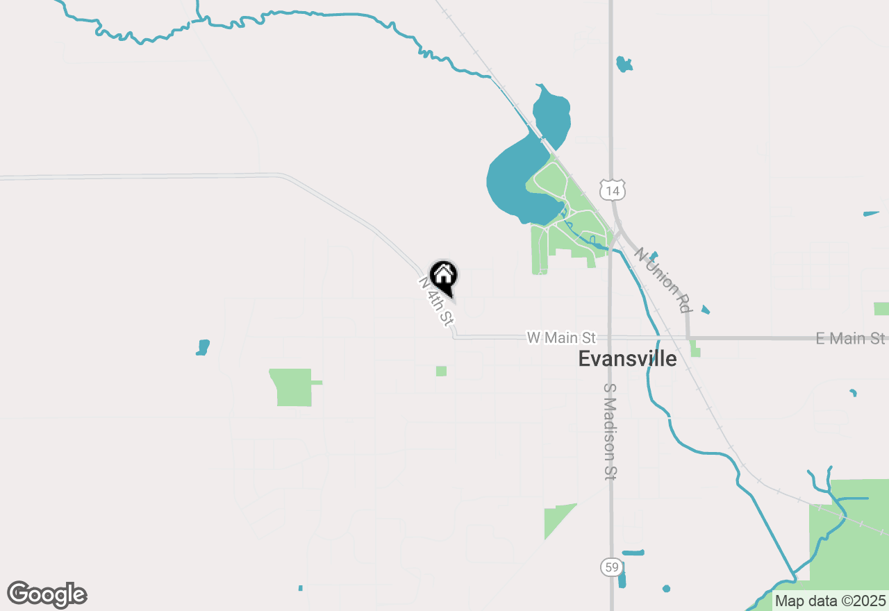 Map of 48 N 4th Street, Evansville, WI 53536