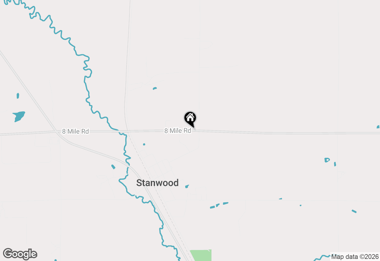 Map of 8 Mile Road, Stanwood, MI 49346