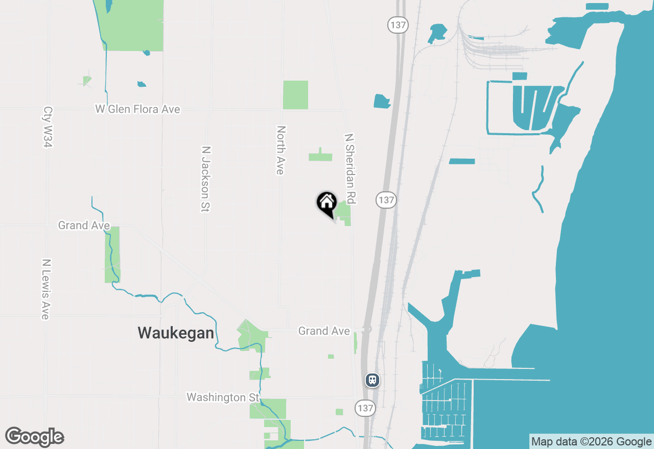 Map of 715 N County Street, Waukegan, IL 60085