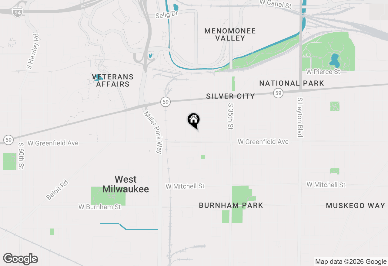 Map of 1252 S 40th St, West Milwaukee, WI 53215