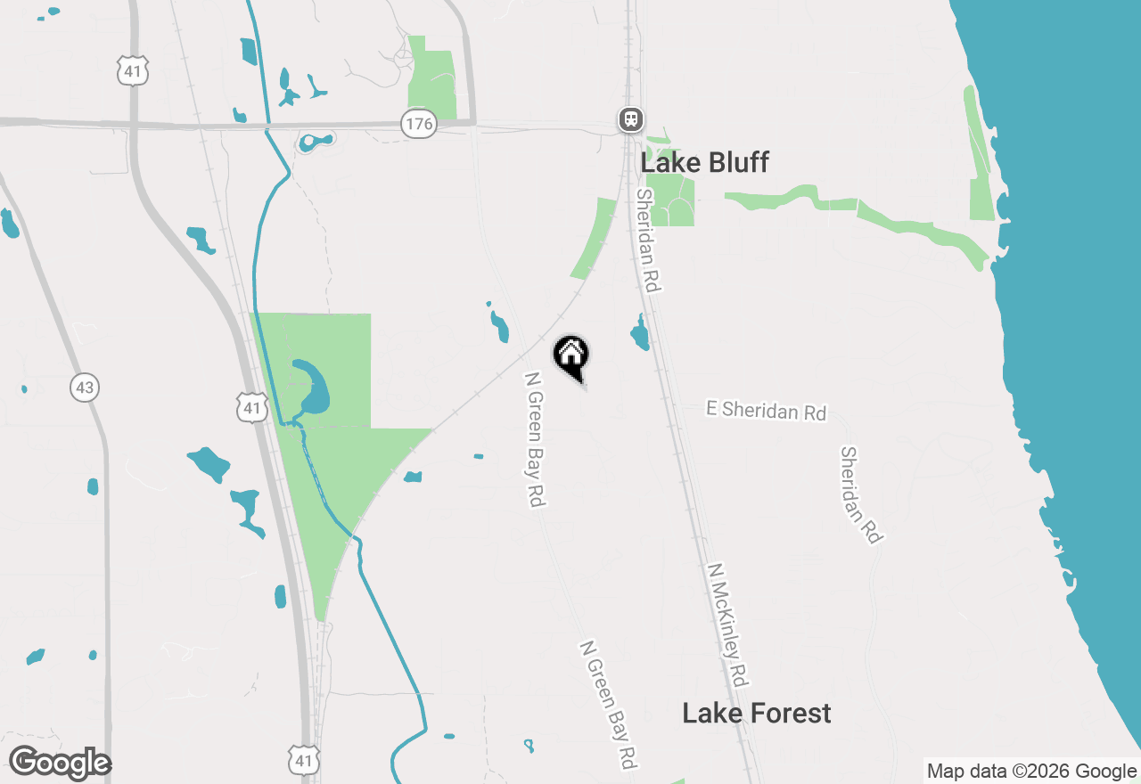 Map of 38 Forest Hills Road, Lake Bluff, IL 60044