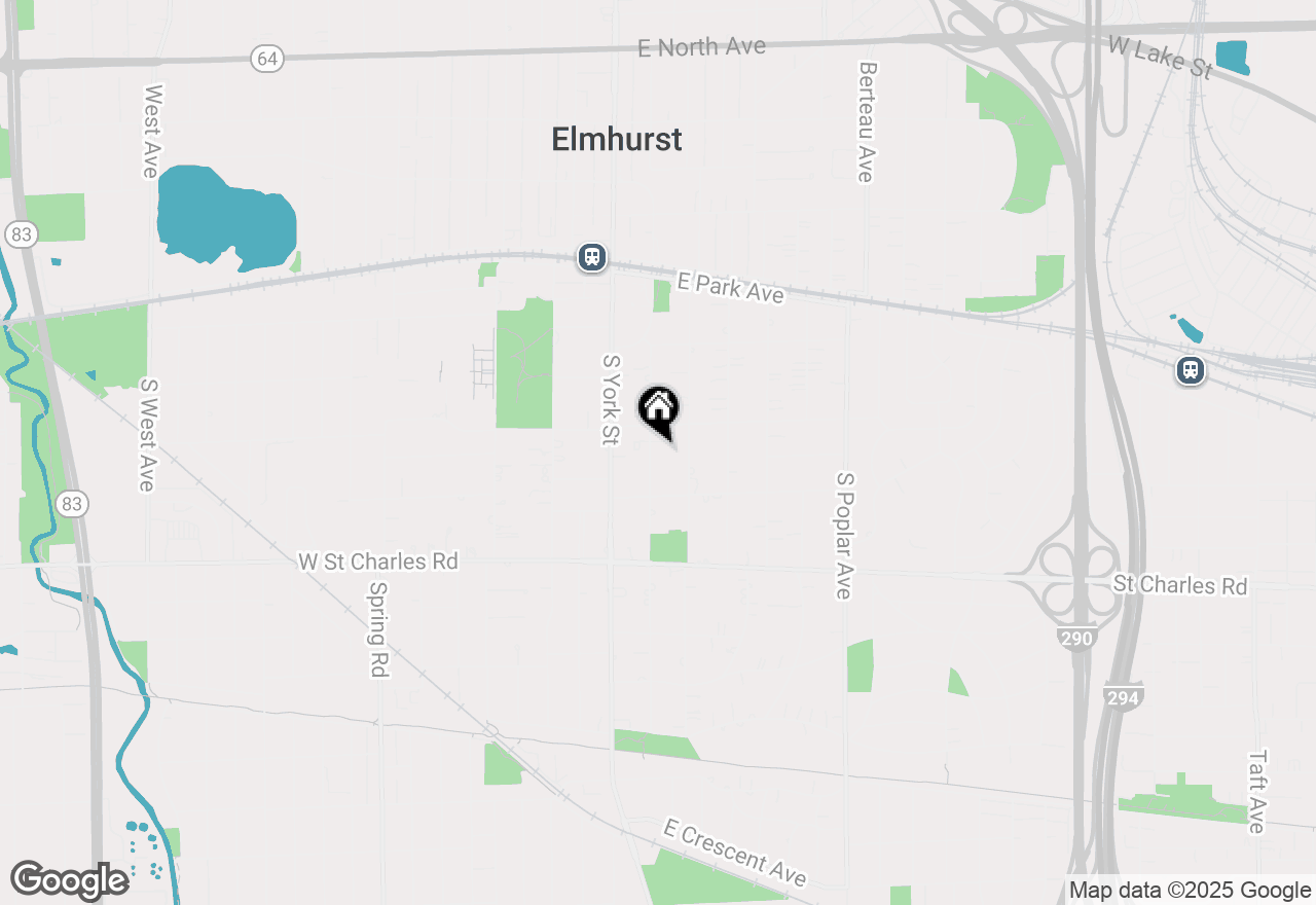 Map of 255 S Kenilworth Avenue, Elmhurst, IL 60126