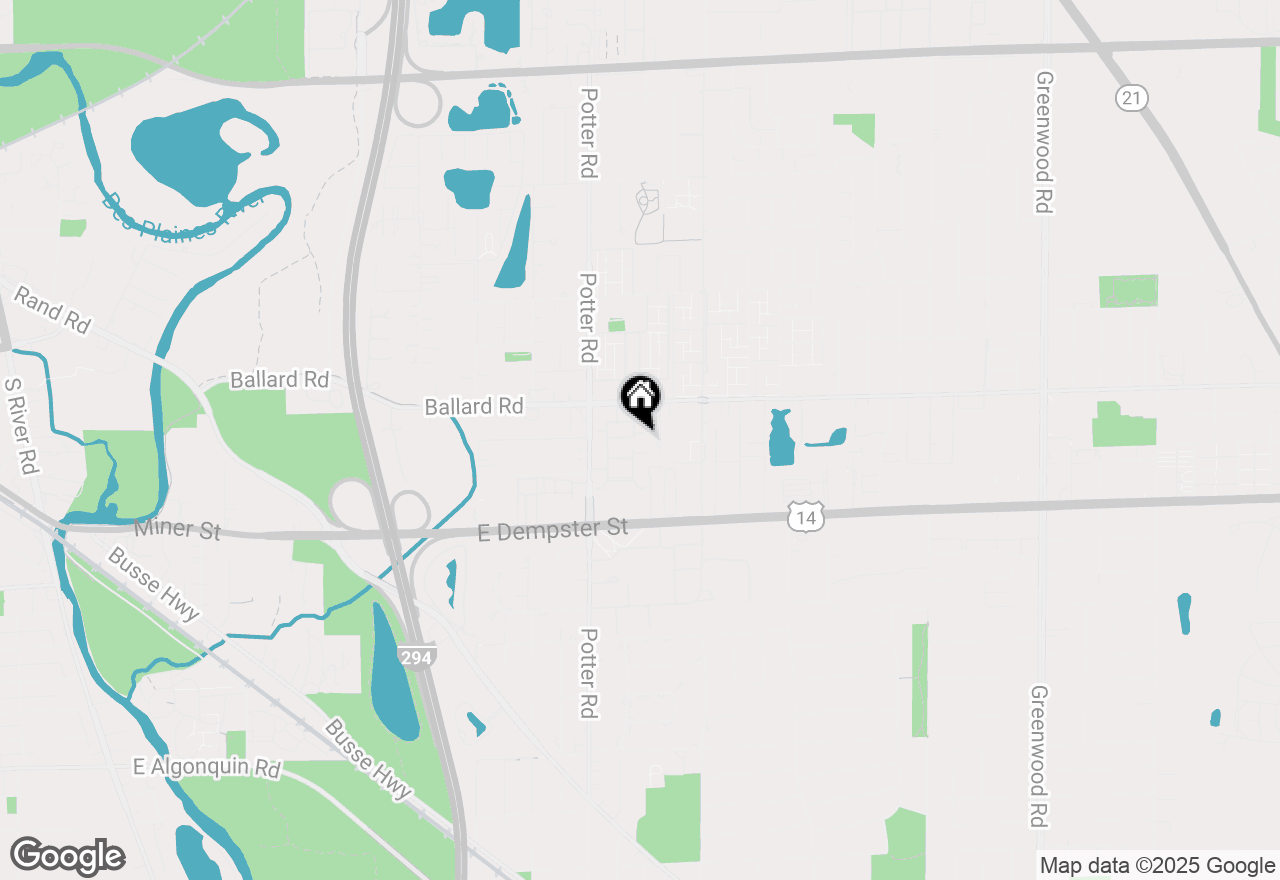 Map of 9331 Landings Lane #202, Des Plaines, IL 60016