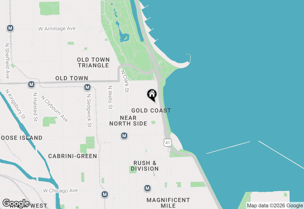 Map of 42 E Schiller Street, Chicago, IL 60610