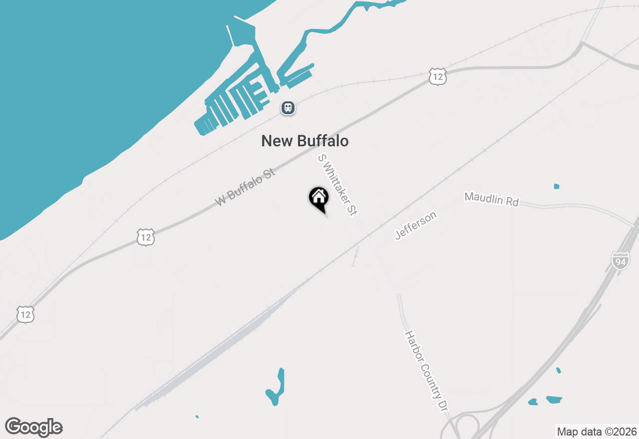 Map of 308 S Barker Street, New Buffalo, MI 49117