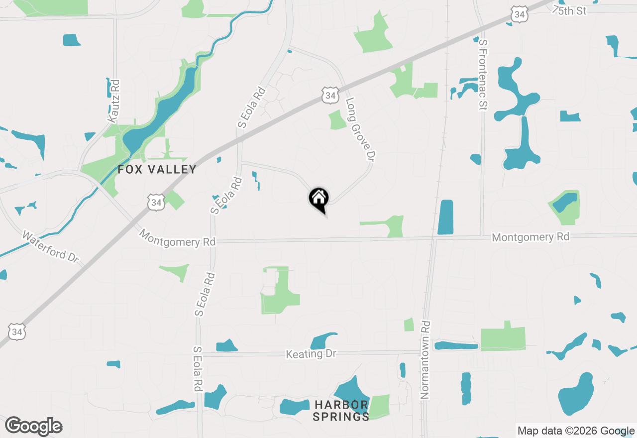 Map of 1140 Brunswick Lane, Aurora, IL 60504