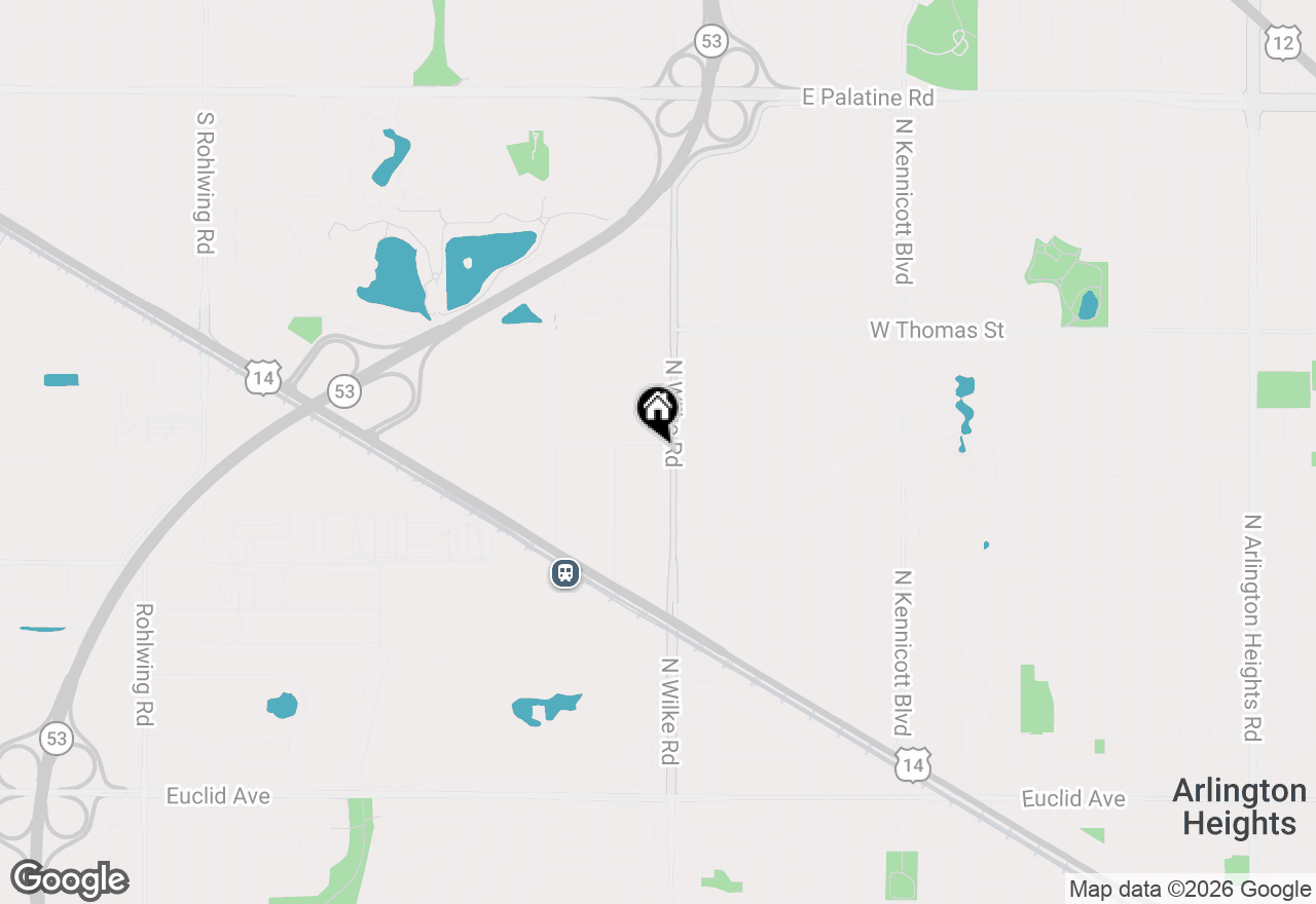 Map of 1551 E Olive Street, Palatine, IL 60074