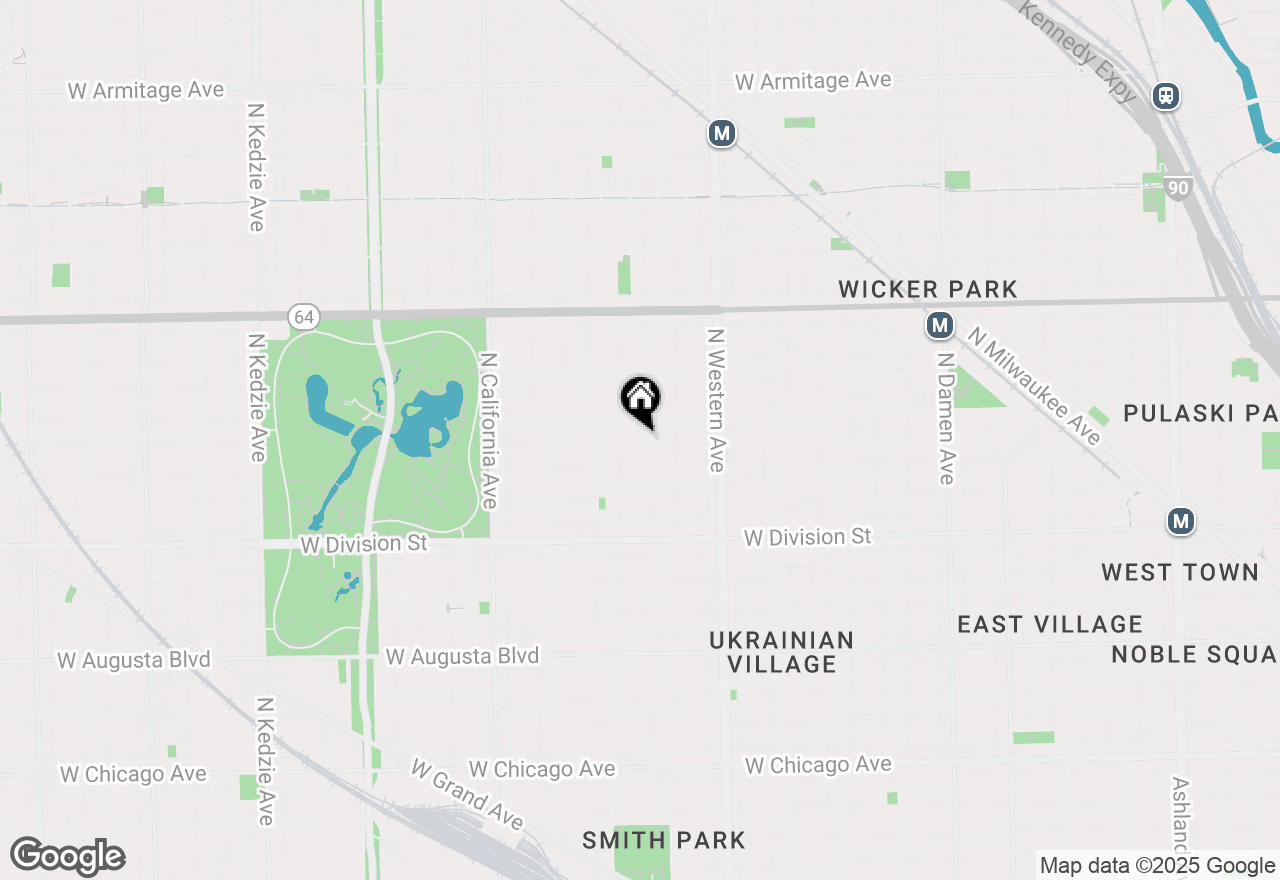 Map of 1345 N Maplewood Avenue #3, Chicago, IL 60622