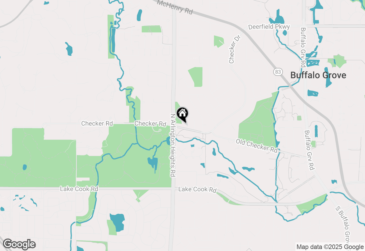 Map of 307 Checker Drive, Buffalo Grove, IL 60089