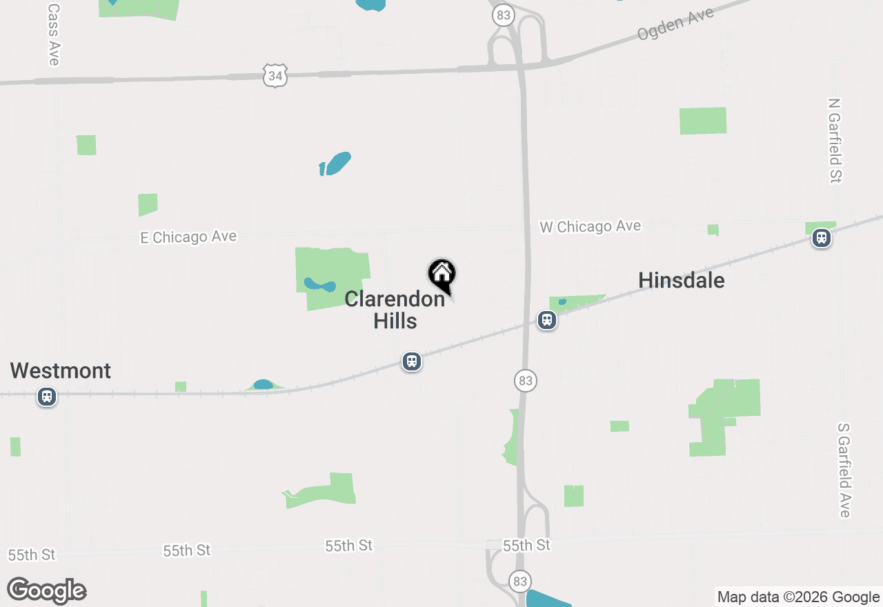 Map of 30 Waverly Avenue, Clarendon Hills, IL 60514